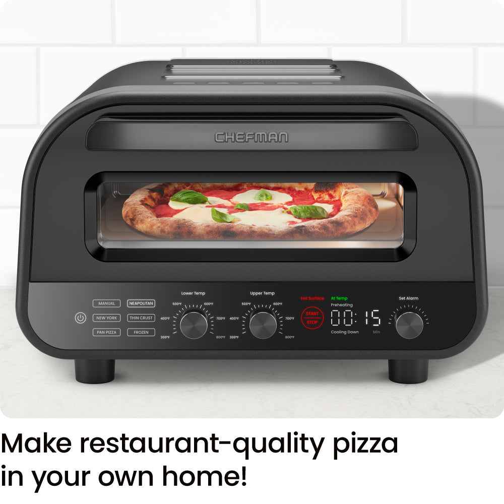Indoor Pizza Oven — 800°F, Black