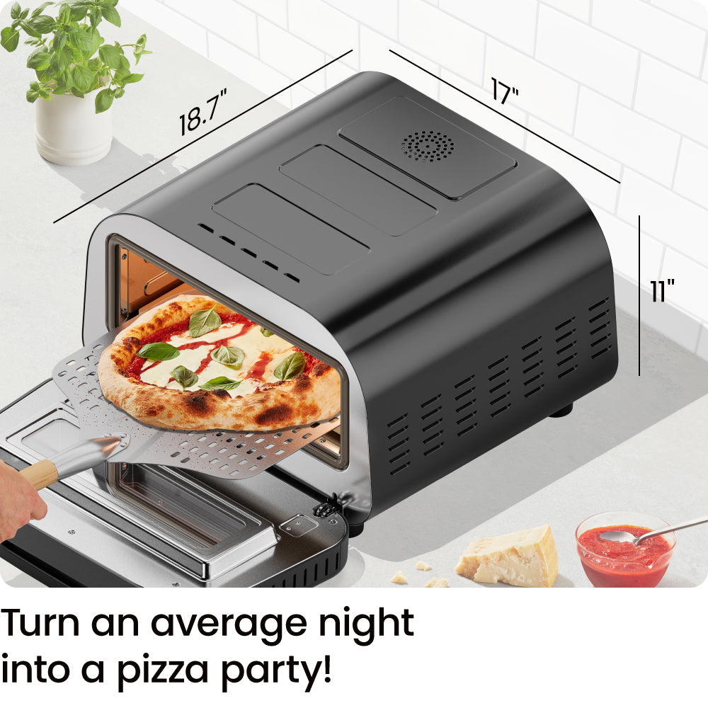 Indoor Pizza Oven — 800°F, Black