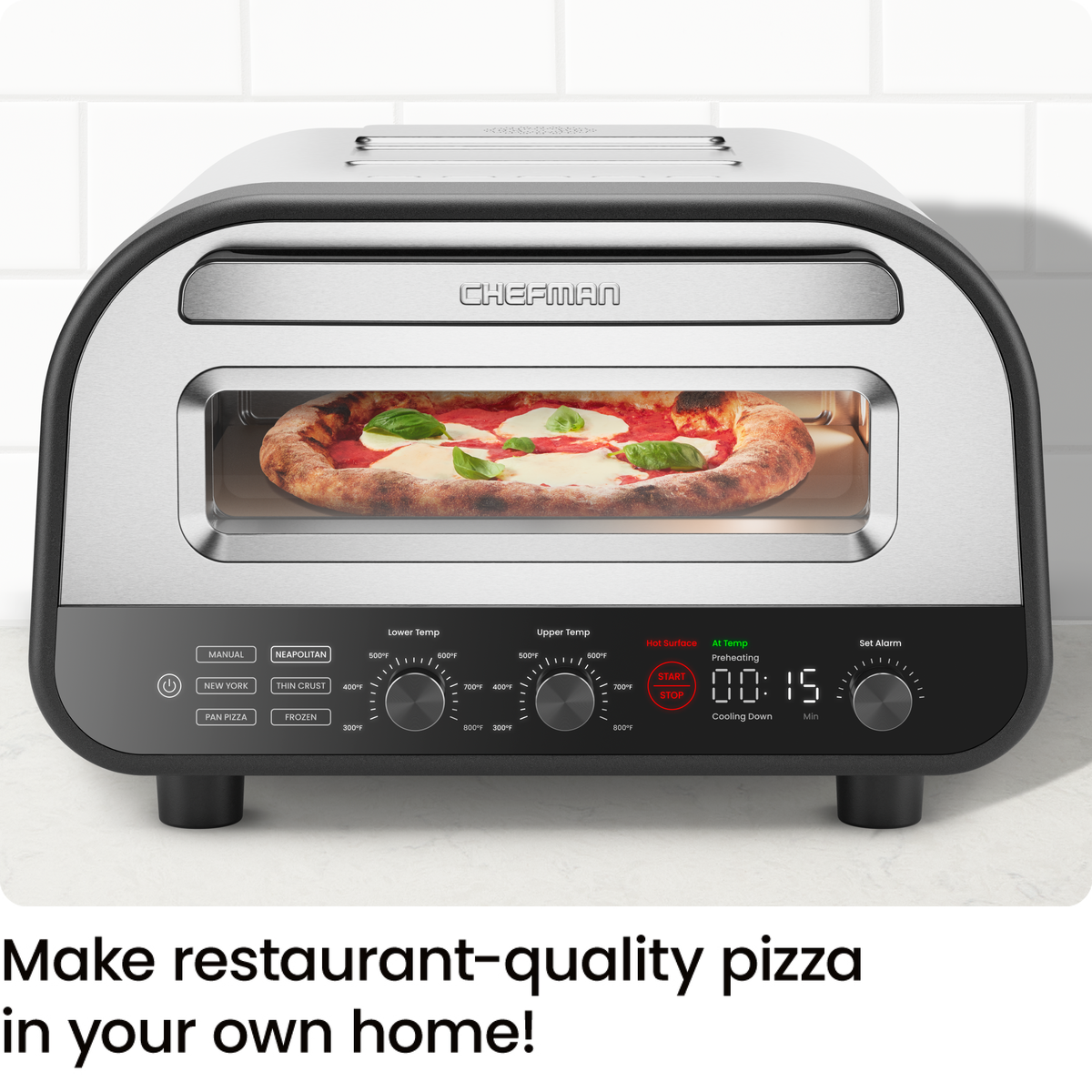 Indoor Pizza Oven — 800°F, Stainless Steel, feature image 1 of 8