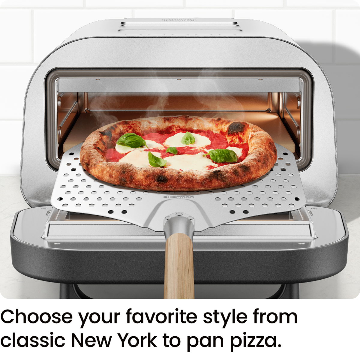 Indoor Pizza Oven — 800°F, Stainless Steel