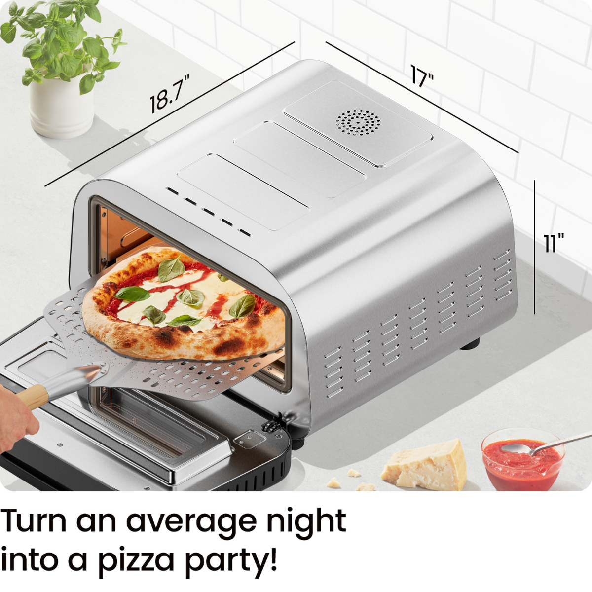 Indoor Pizza Oven — 800°F, Stainless Steel, feature image 8 of 8