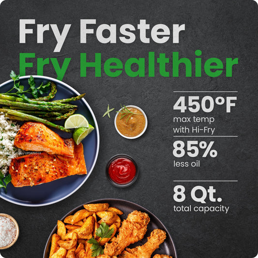 8-Qt. Easy-View Air Fryer — Stainless Steel