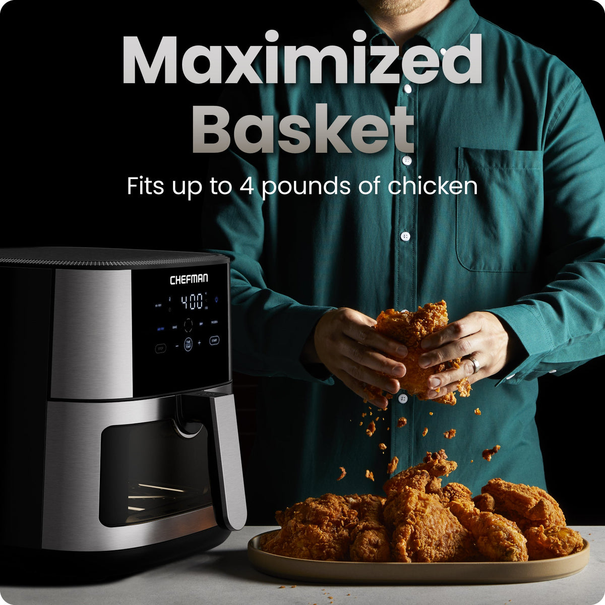 8-Qt. Easy-View Air Fryer — Stainless Steel, feature image 2 of 8