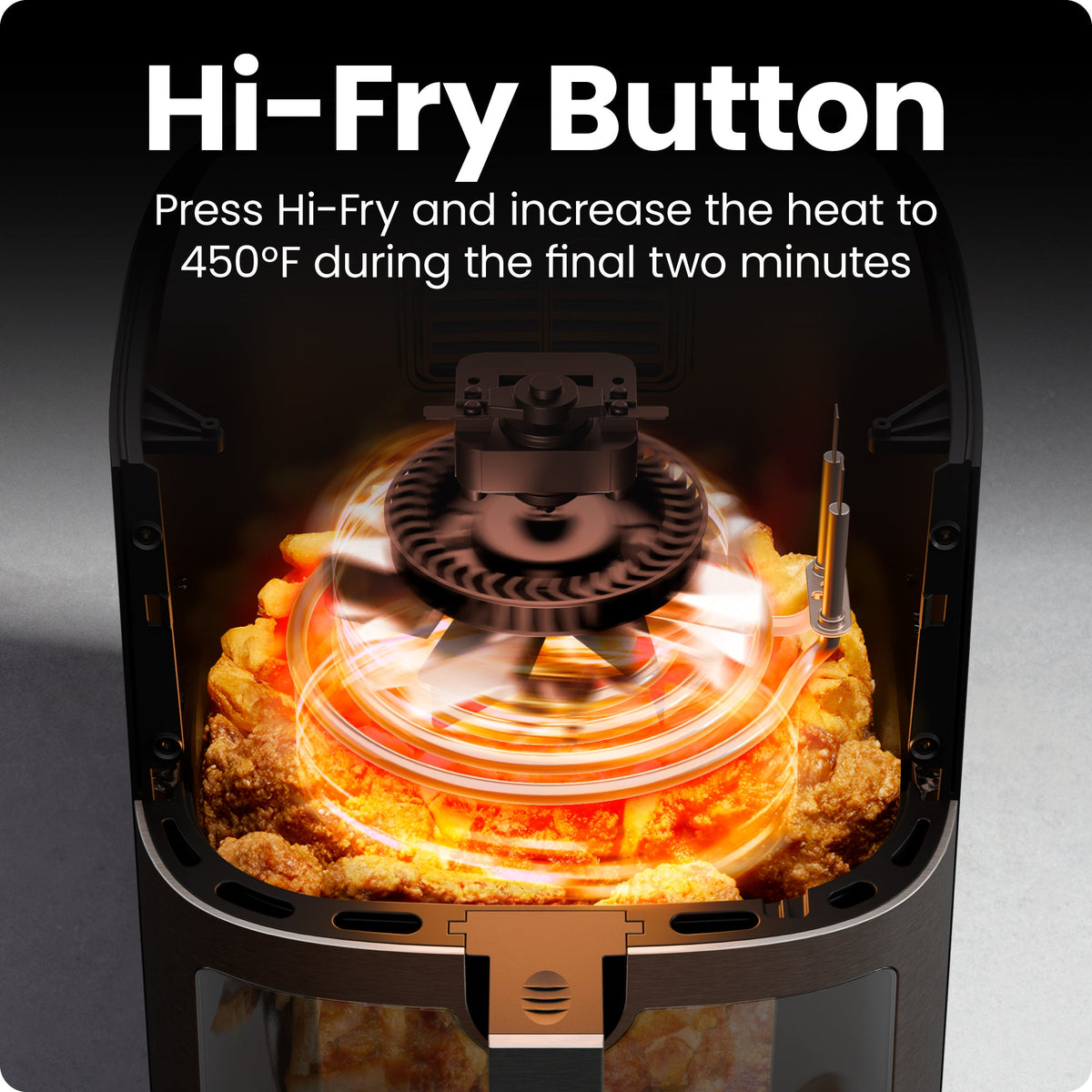 8-Qt. Easy-View Air Fryer — Stainless Steel, feature image 4 of 8