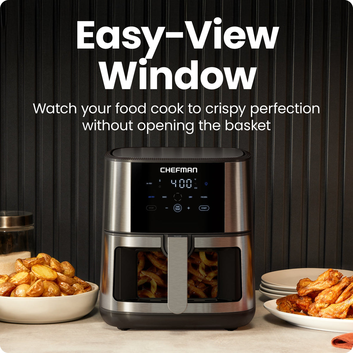 8-Qt. Easy-View Air Fryer — Stainless Steel