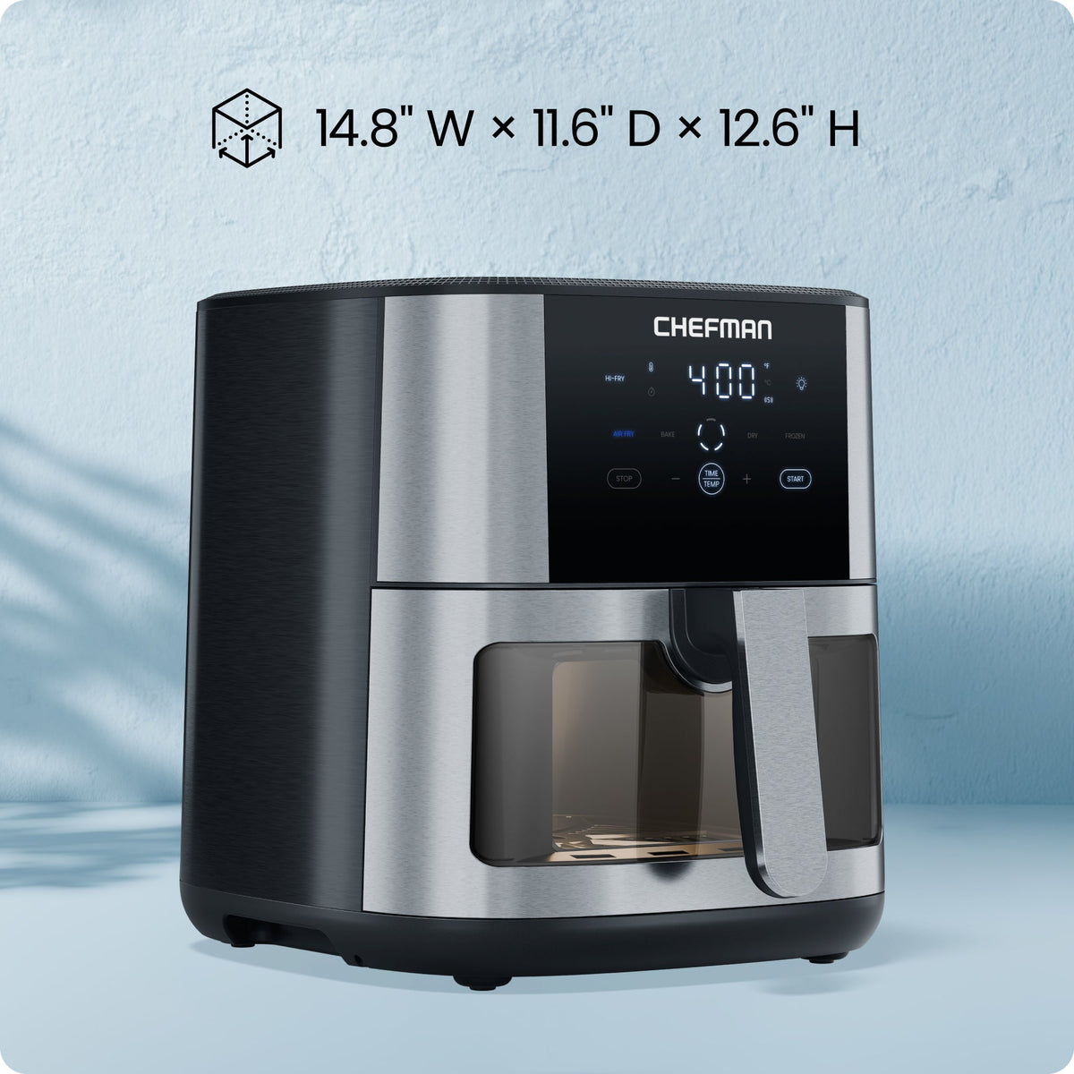 8-Qt. Easy-View Air Fryer — Stainless Steel