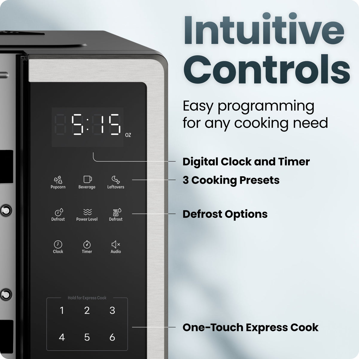 1.1 Cu. Ft. Digital Microwave — Stainless Steel